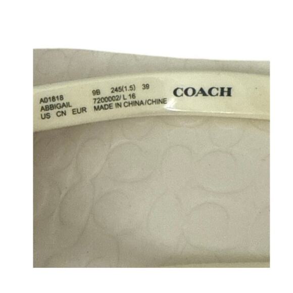 Coach Sandals Abbigail White Coach Logo Thong Flip Flops Size Women's 9 - Picture 4 of 4